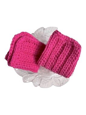 Hand Crafted Colorful Pink 100% Cotton All Purpose Crochet Dish or Wash Cloths